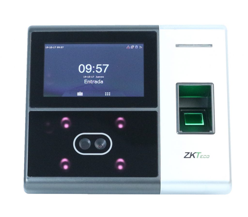 Reloj checador y lector de rostro ZKTeco SFace900 ID.